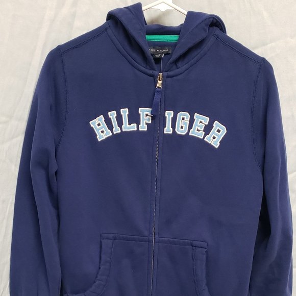 Tommy Hilfiger Navy Blue Zip Sweatshirt - Picture 1 of 5